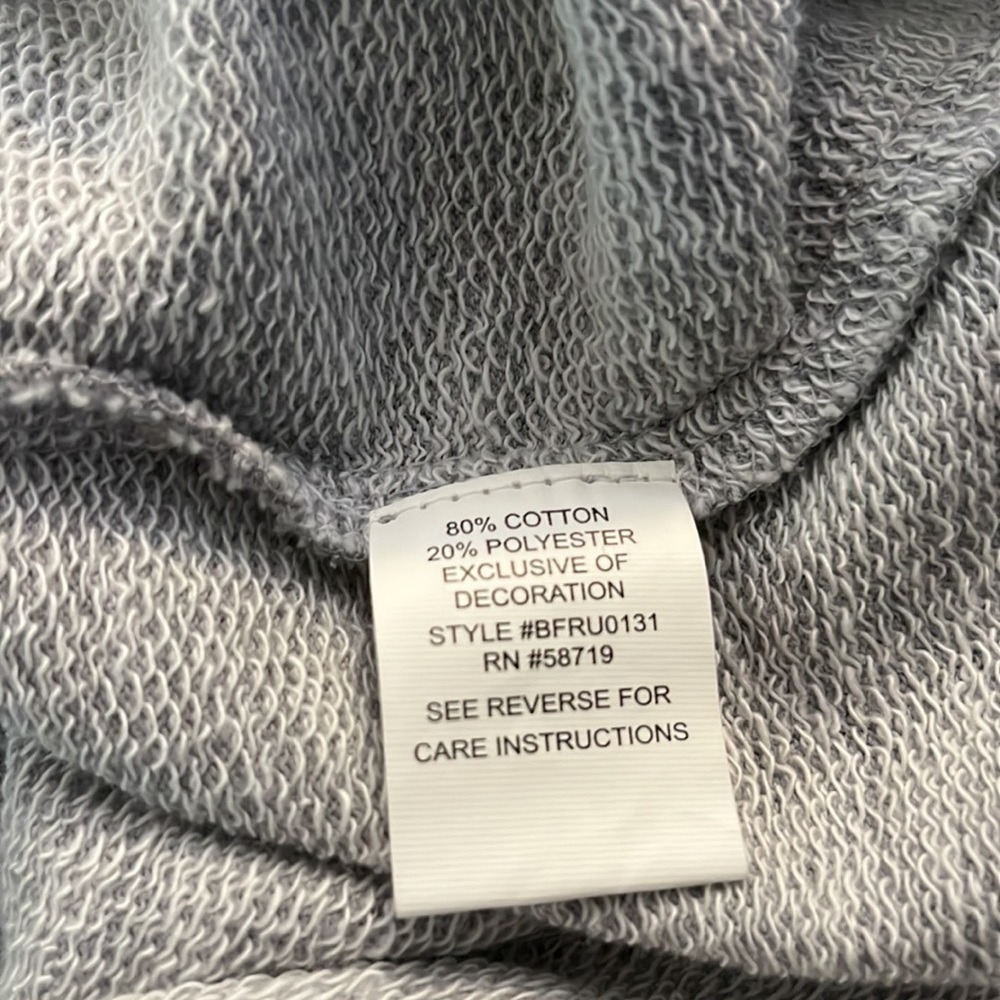 Baku grey minifield embroidered ruffled sleeve sweatshirt NEW - Picture 7 of 7